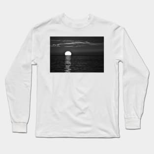 Black and White Sunset Long Sleeve T-Shirt